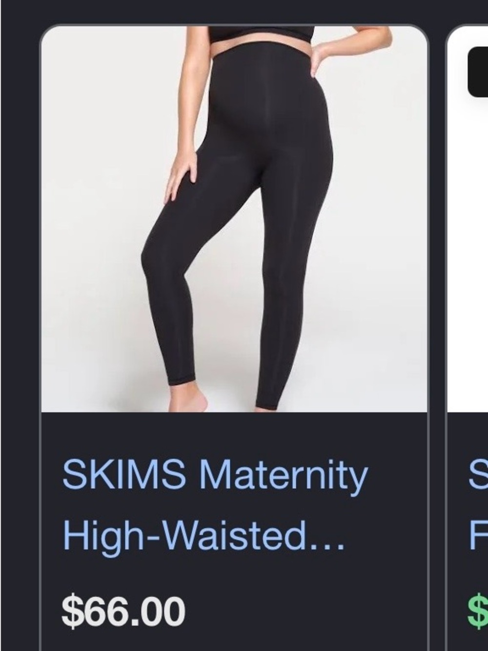 SKIMS Black Maternity High-Rise Leggings
